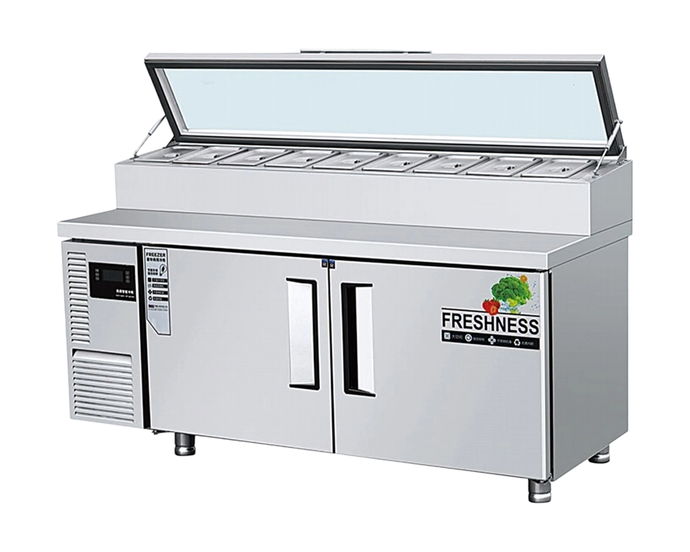 Barra per insalate refrigerata commerciale in acciaio inossidabile Direct-cool 201